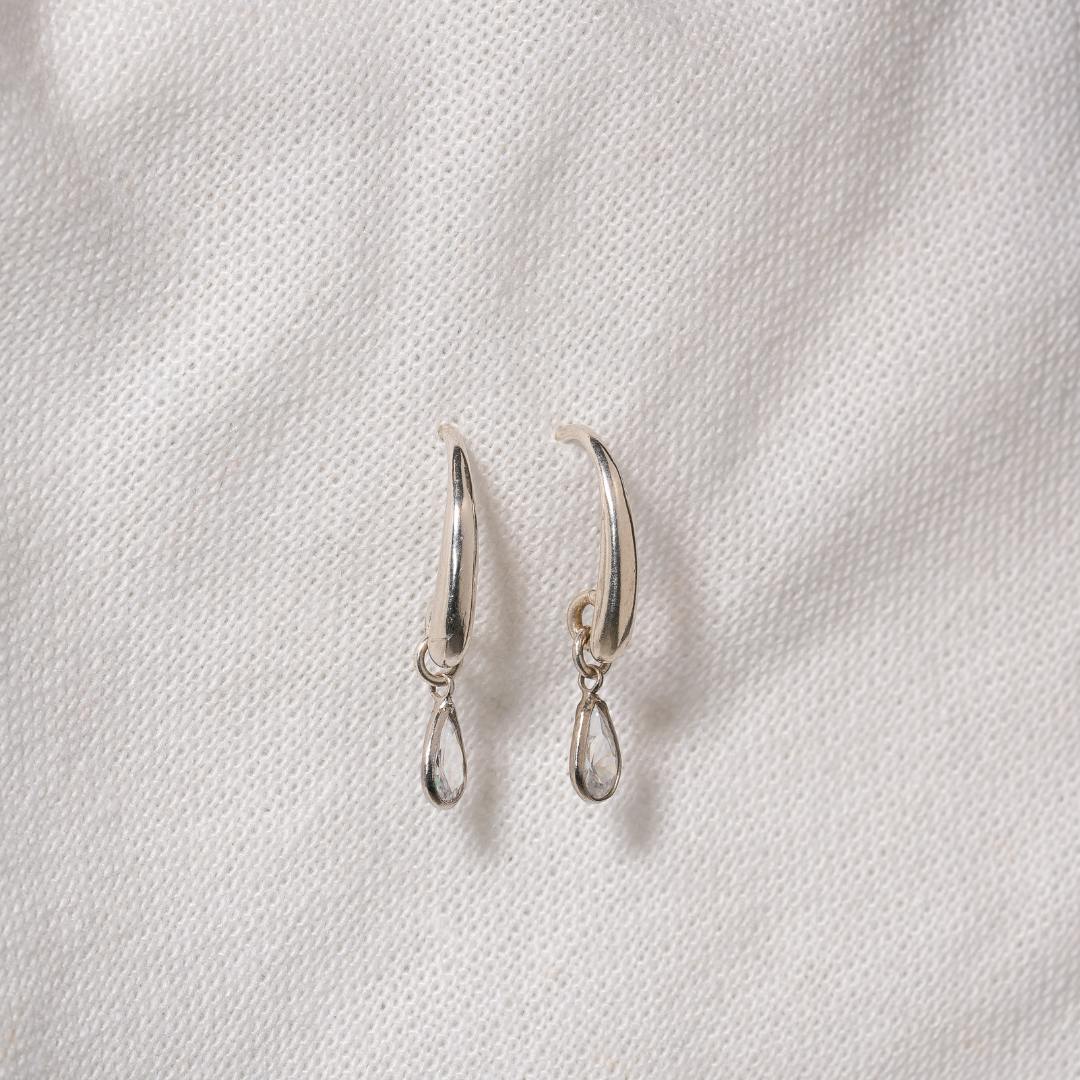 עגילי טיפה זירקון